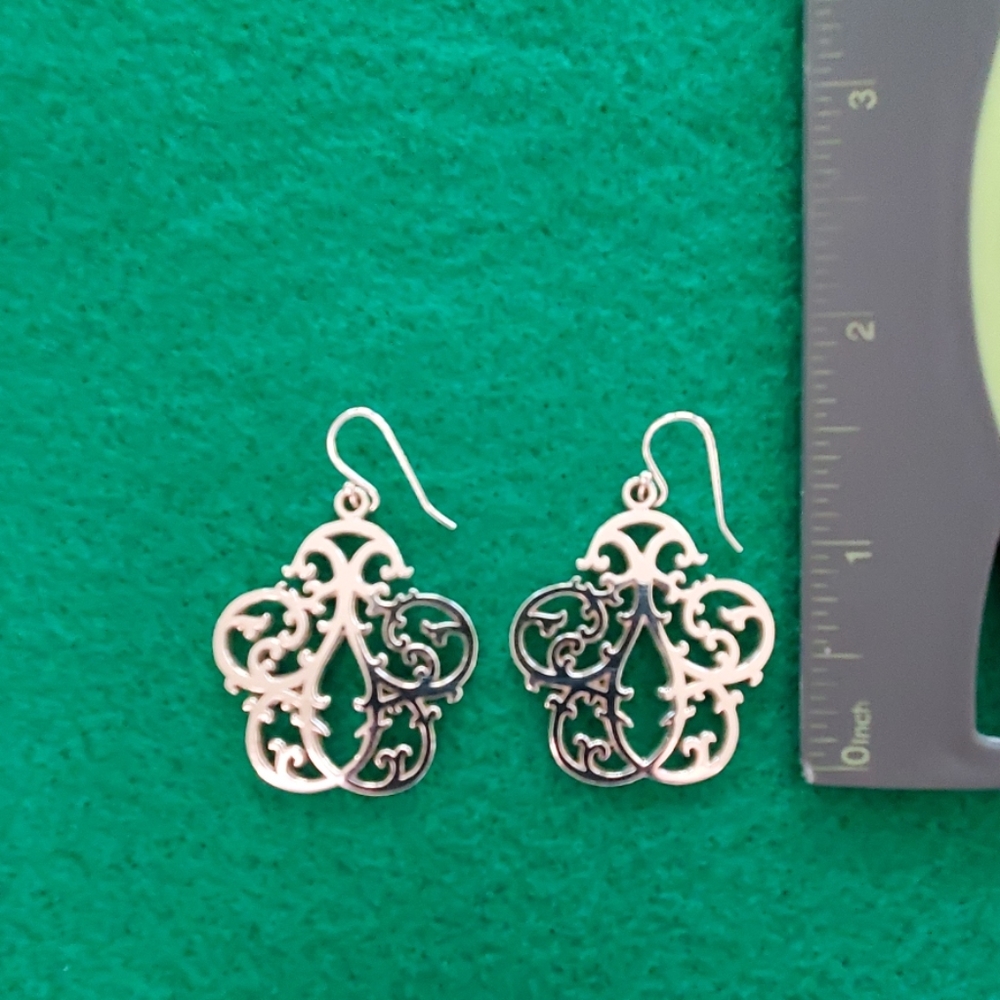 STERLING Filigree  Earrings
